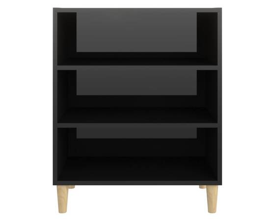 Servantă, negru extralucios, 57x35x70 cm, pal, 4 image