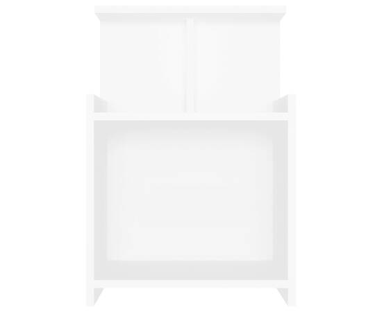 Noptiere, 2 buc., alb, 40x35x60 cm, pal, 5 image