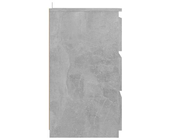 Noptiere, 2 buc., gri beton, 40x35x62,5 cm, pal, 6 image