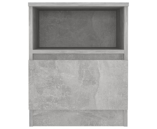 Noptiere, 2 buc., gri beton, 40x40x50 cm, pal, 5 image