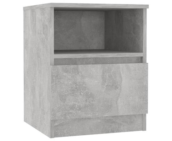 Noptiere, 2 buc., gri beton, 40x40x50 cm, pal, 4 image