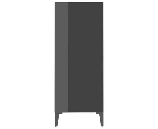 Servantă, negru extralucios, 57x35x90 cm, pal, 5 image