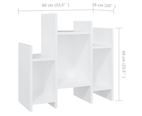 Dulap lateral, alb, 60x26x60 cm, pal, 7 image