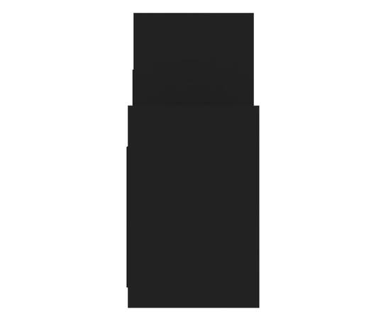 Dulap noptieră, negru, 60x26x60 cm, pal, 6 image