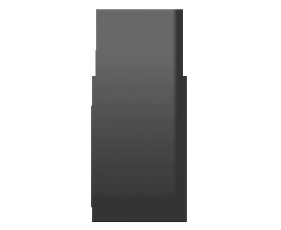 Dulap noptieră, negru extralucios, 60x26x60 cm, pal, 6 image