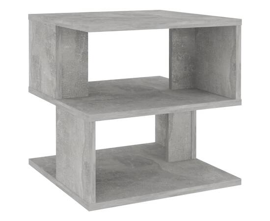 Masă laterală, gri beton, 40x40x40 cm, pal, 2 image