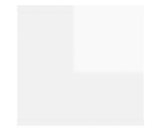 Raft de perete, alb extralucios, 102x30x29 cm, pal, 7 image