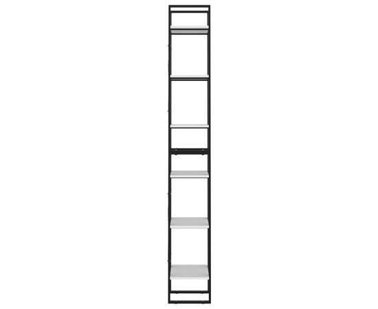 Bibliotecă cu 6 rafturi, alb, 40x30x210 cm, pal, 6 image