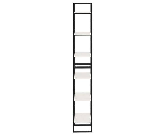 Dulap înalt, alb, 40x30x210 cm, lemn masiv de pin, 7 image
