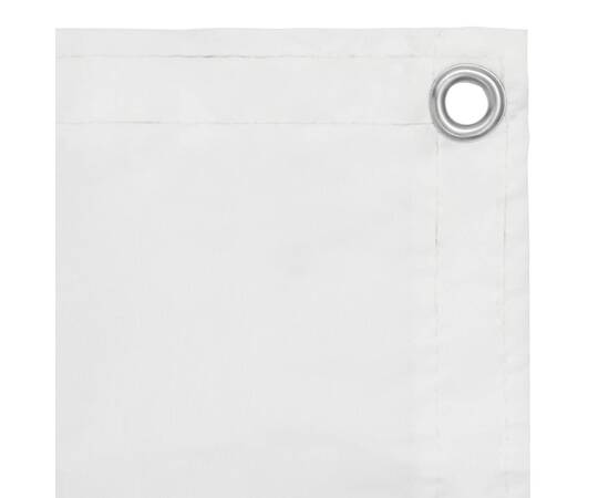 Paravan de balcon, alb, 75 x 300 cm, țesătură oxford, 3 image