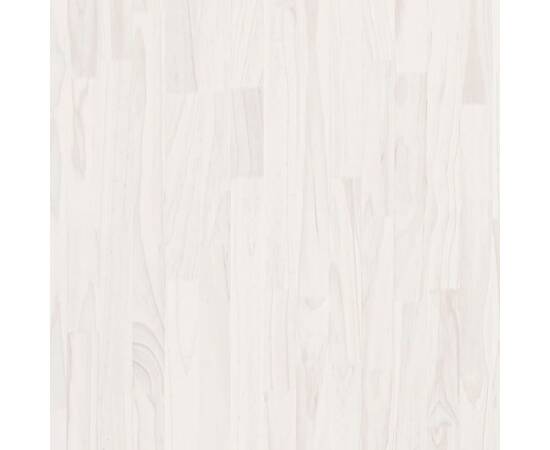 Dulap înalt, alb, 100x30x210 cm, lemn masiv de pin, 5 image