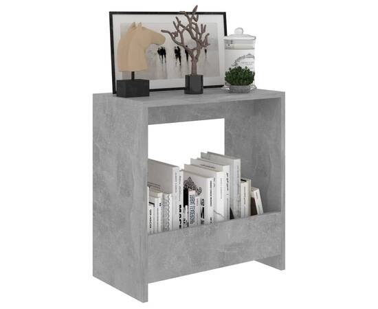 Masă laterală, gri beton, 50x26x50 cm, pal, 3 image