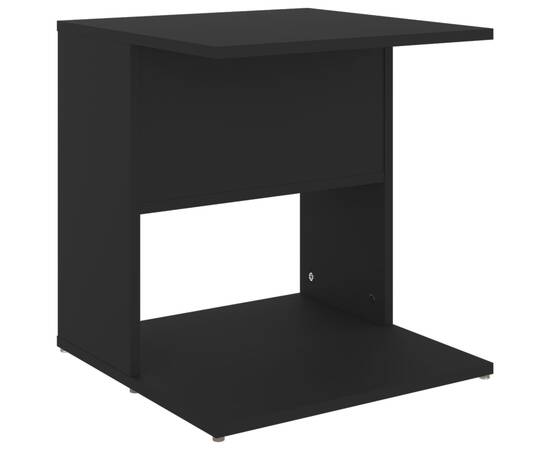 Masă laterală, negru, 45x45x48 cm, pal, 2 image
