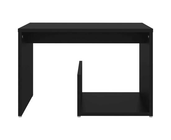 Masă laterală, negru, 59x36x38 cm, pal, 4 image