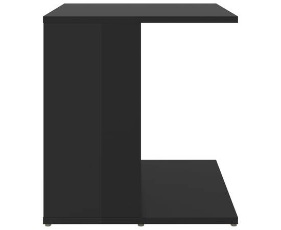 Masă laterală, negru extralucios, 45x45x48 cm, pal, 5 image