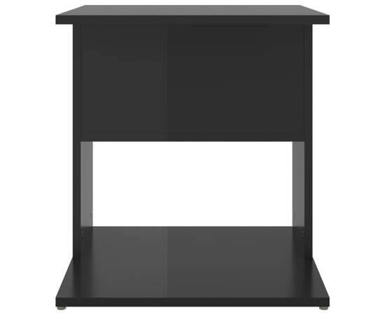 Masă laterală, negru extralucios, 45x45x48 cm, pal, 4 image
