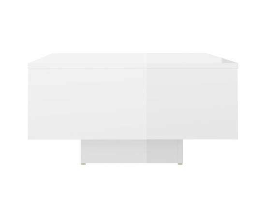 Măsuță de cafea, alb extra lucios, 60 x 60 x 31,5 cm, pal, 4 image