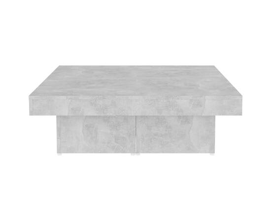 Măsuță de cafea, gri beton, 90x90x28 cm, pal, 6 image