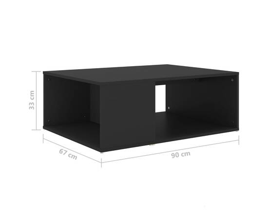 Măsuță de cafea, negru , 90x67x33 cm, pal, 6 image