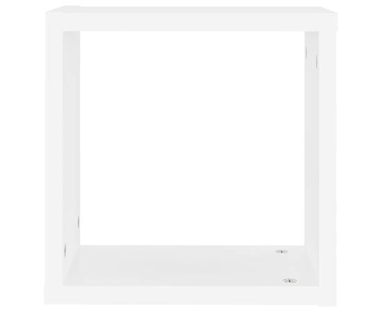 Rafturi de perete în formă de cub, 4 buc., alb, 30x15x30 cm, 8 image