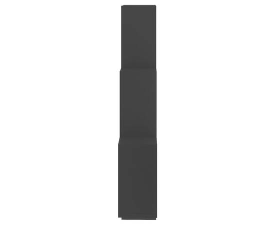 Raft de perete cub, negru, 78x15x93 cm, pal, 5 image