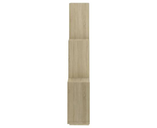 Raft de perete cub, stejar sonoma, 78x15x93 cm, pal, 5 image