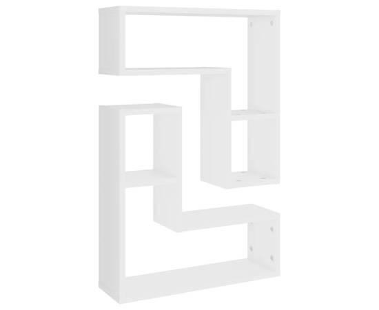 Rafturi de perete, 2 buc., alb, 50x15x50 cm, pal, 2 image