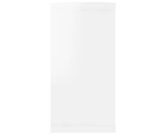 Rafturi de perete cub, 2 buc., alb extralucios 100x15x30 cm pal, 8 image