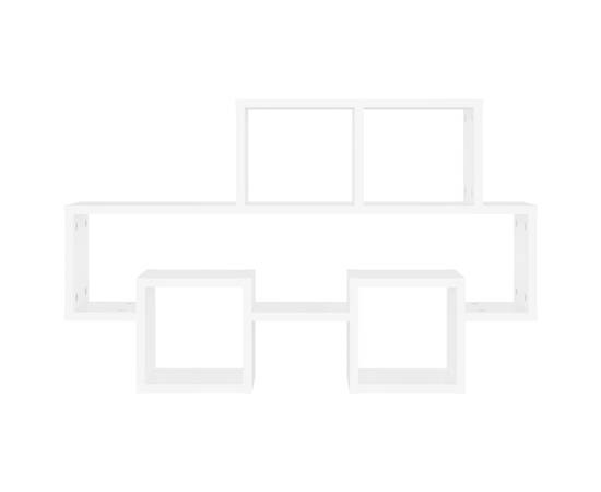 Raft de perete în formă de mașină, alb, 82x15x51cm, pal, 4 image