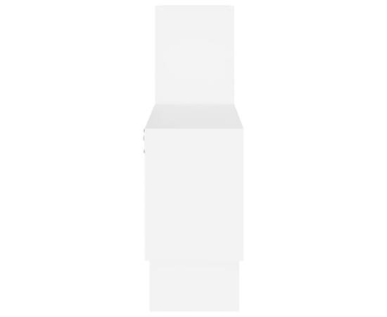 Raft de perete în formă de mașină, alb, 82x15x51cm, pal, 5 image