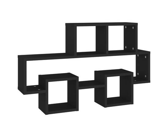 Raft de perete în formă de mașină, negru, 82x15x51cm, pal, 2 image