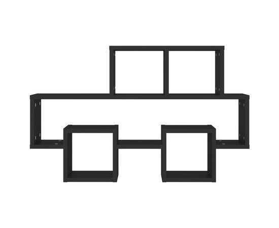 Raft de perete în formă de mașină, negru, 82x15x51cm, pal, 4 image