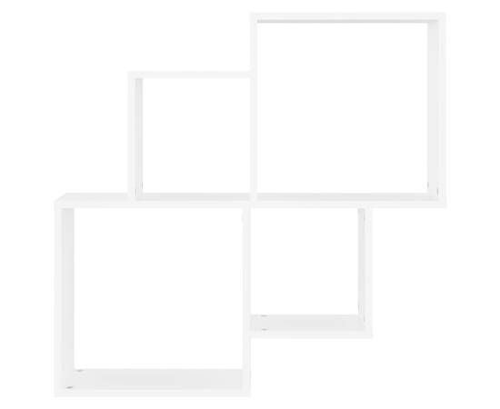 Raft de perete cub, alb, 80x15x78,5 cm pal, 4 image