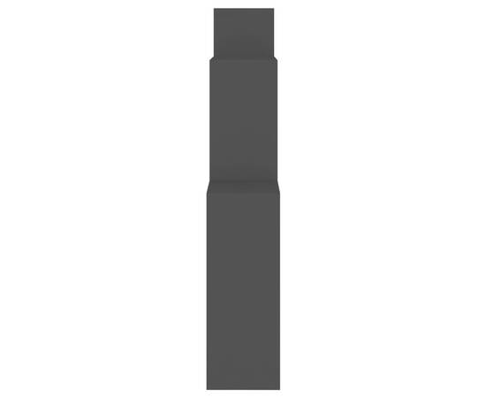 Raft de perete cub, negru, 80x15x78,5 cm, pal, 5 image