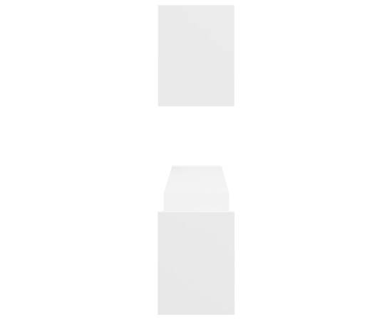 Rafturi de perete, 2 buc., alb, 100x15x20 cm, pal, 6 image