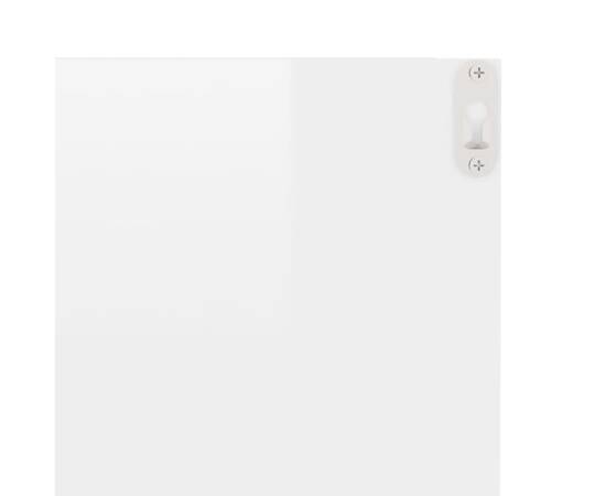 Rafturi de perete, 2 buc., alb extralucios, 40x11,5x18 cm, pal, 8 image