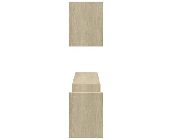 Rafturi de perete, 2 buc., stejar sonoma, 100x15x20 cm, pal, 6 image
