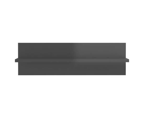 Rafturi de perete 2 buc., negru extralucios, 60x11,5x18 cm, pal, 6 image