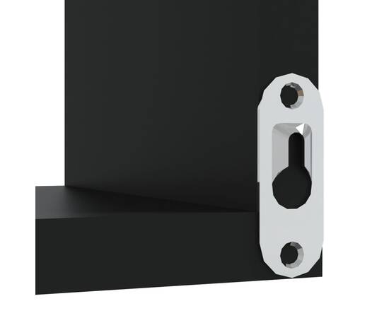 Rafturi de perete pe colț, 2 buc, negru, 40x40x50 cm pal, 8 image