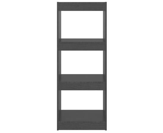 Bibliotecă/separator cameră negru 40x30x103,5 cm lemn masiv pin, 6 image
