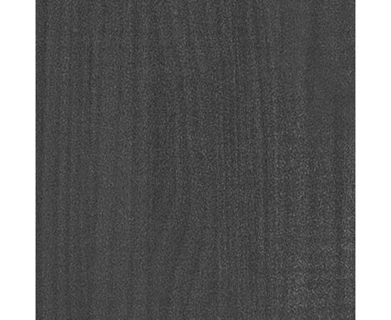 Bibliotecă/separator cameră negru 40x30x103,5 cm lemn masiv pin, 5 image
