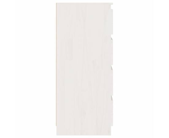 Dulap lateral, alb, 60x36x84 cm, lemn masiv de pin, 7 image