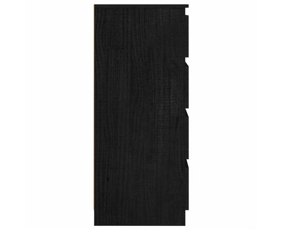 Dulap lateral, negru, 60x36x84 cm, lemn masiv de pin, 6 image