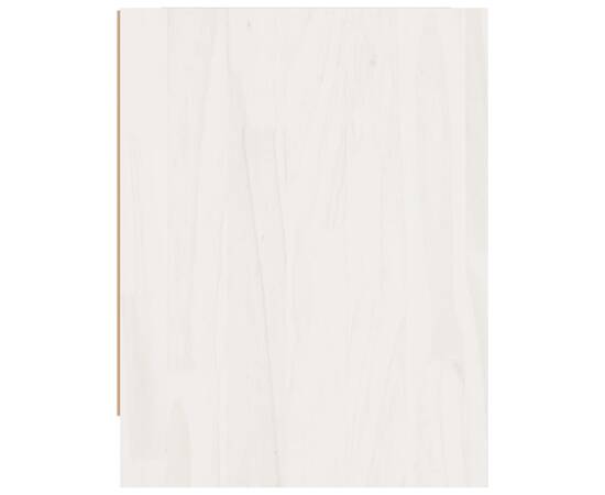 Noptiere, 2 buc., alb, 40x30,5x40 cm, lemn masiv de pin, 7 image