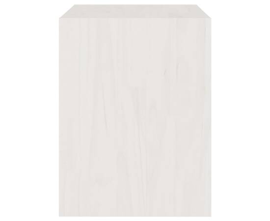 Noptiere, alb, 2 buc., 40x30,5x40 cm, lemn masiv de pin, 7 image