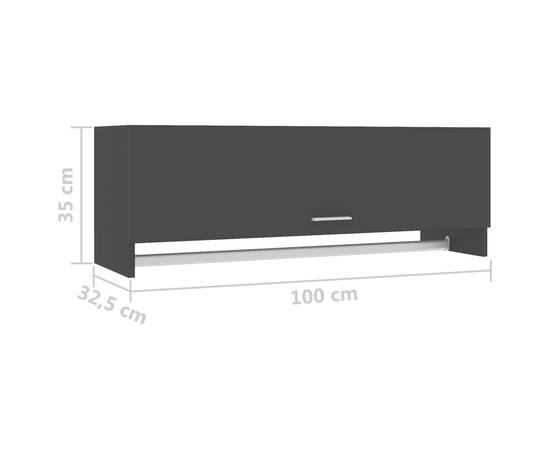 Șifonier, negru, 100x32,5x35 cm, pal, 8 image