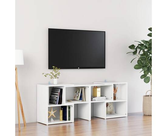 Comodă tv, alb, 104x30x52 cm, pal