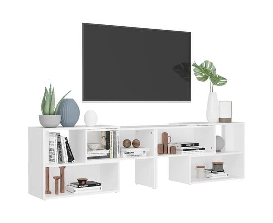 Comodă tv, alb, 149x30x52 cm, pal, 4 image