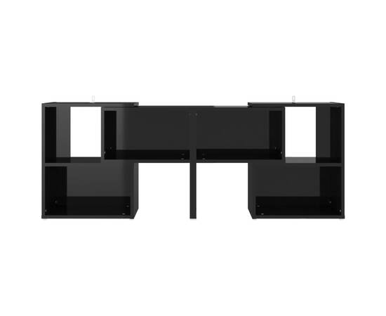 Comodă tv, negru extralucios, 104x30x52 cm, pal, 4 image