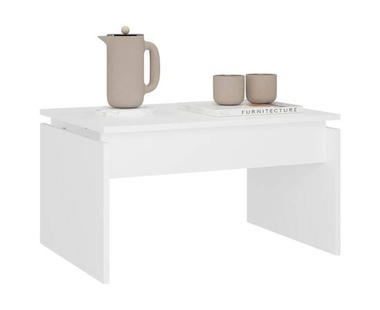 Măsuță de cafea, alb, 68x50x38 cm, pal, 4 image